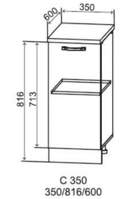 Шкаф нижний 350 Монца