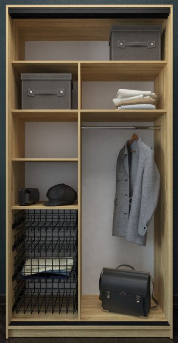 Шкаф-купе Лофт 1200 глубина 470 фасад ЛДСП 3г