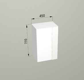 Шкаф навесной 450 угловой Санвут