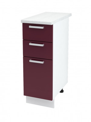 Шкаф нижний 300 с 3 ящиками Мария