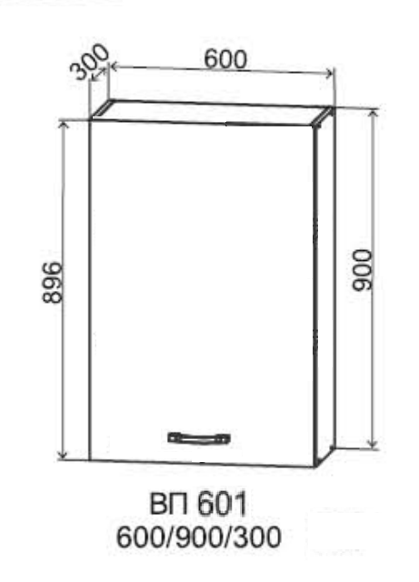 Шкаф верхний 600/900 с 1 ств. Ройс