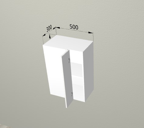 Шкаф навесной 500 угловой Санвут