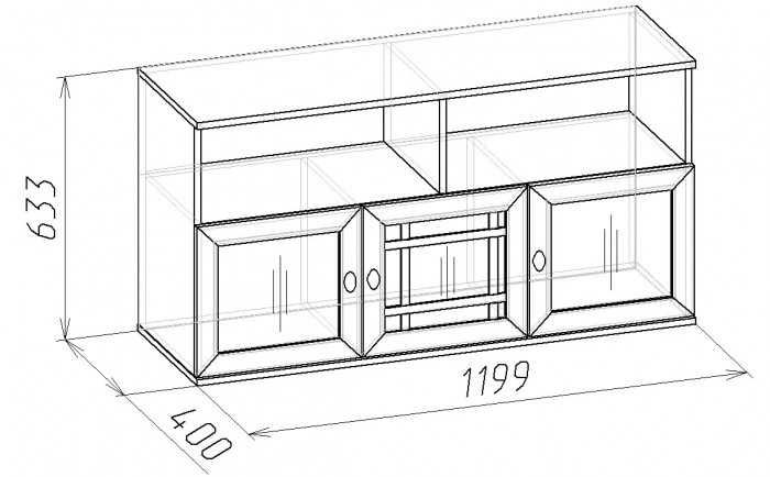 Шкаф навесной 4 Sherlock