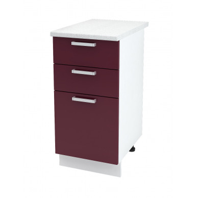 Шкаф нижний 400 с 3 ящиками Бетон  