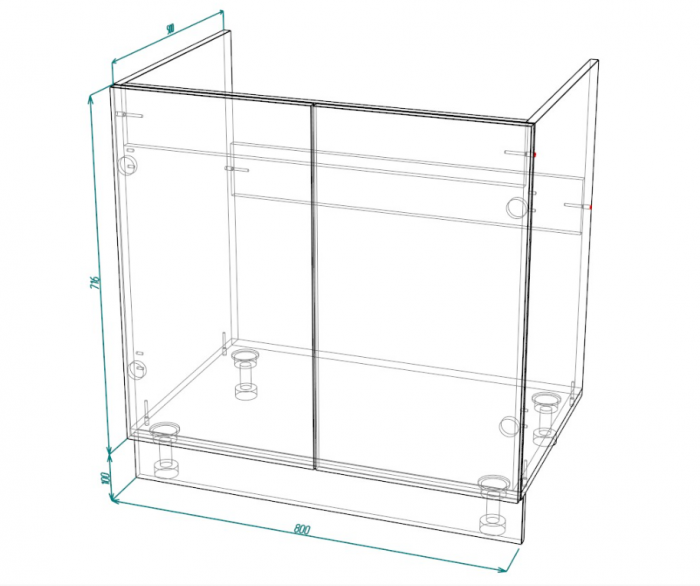 Шкаф нижний 800 под мойку Кельн