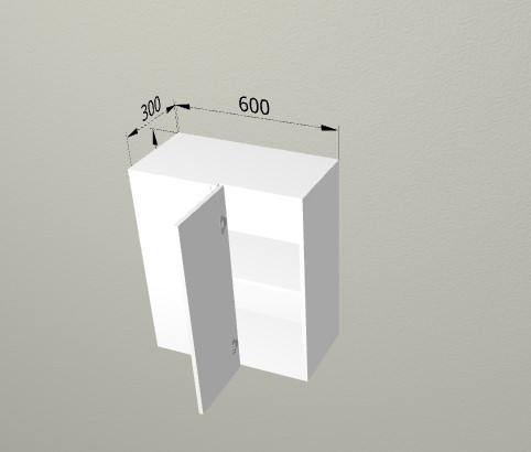 Шкаф навесной 600 угловой Санвут