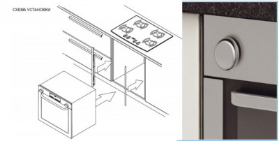 Защитные накладки для установки встраиваемого духового шкафа 2 шт