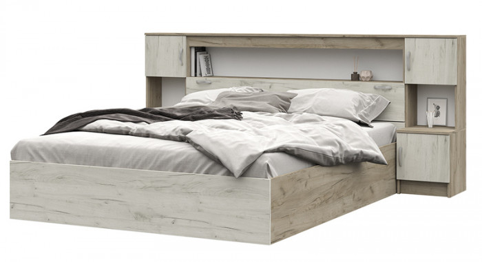 Кровать с прикроватным блоком Басса Стендмебель