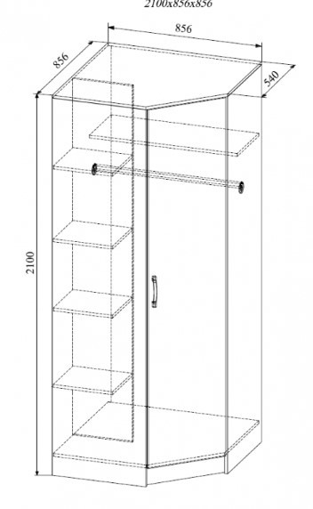 Шкаф угловой Софи ДСВ