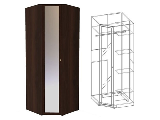 Фасад для шкафа углового 63 зеркало Sherlock