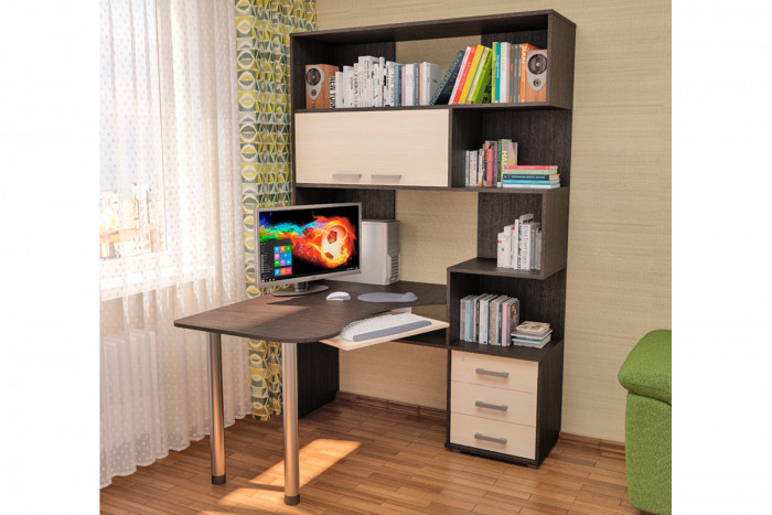 Компьютерный стол СК-53 угловой с замком (универсальный)