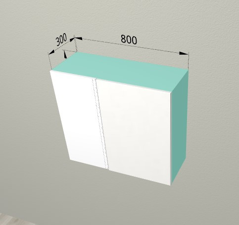 Шкаф навесной 800 угловой Санвут