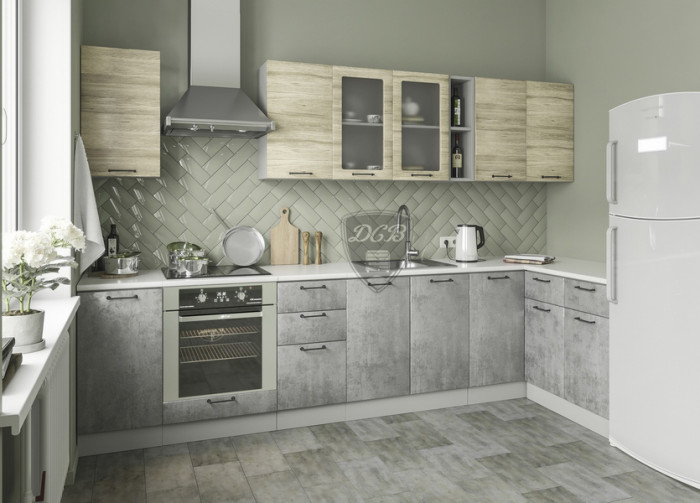 Шкаф нижний 800 2 ящика метабоксы Лофт ДСВ