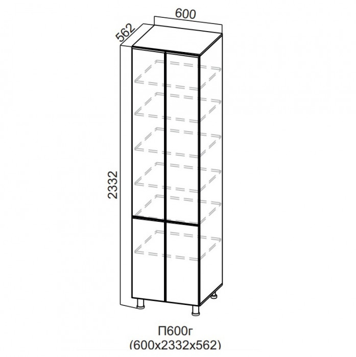 Пенал 600/2332 глухой Вектор СВ