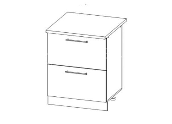 Шкаф нижний 600 с 2 ящиками Империя