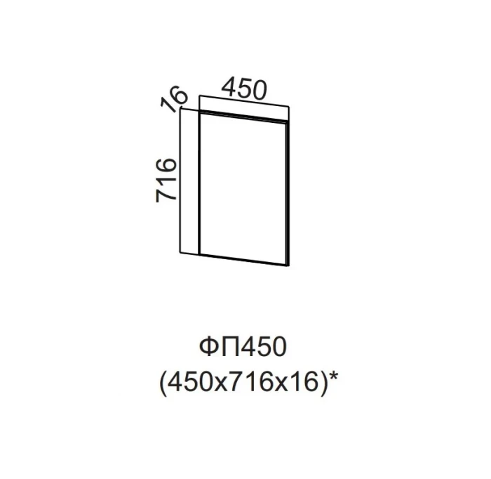 Фасад для посудомоечной машины 450 Вектор СВ