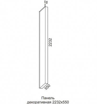 Панель декоративная без фрезеровки для пенала 2332 Грейвуд СВ