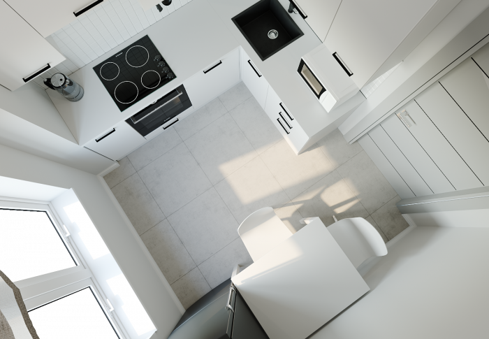 Кухонный гарнитур угловой Крафт-2200х1600 (стол. 26 мм)