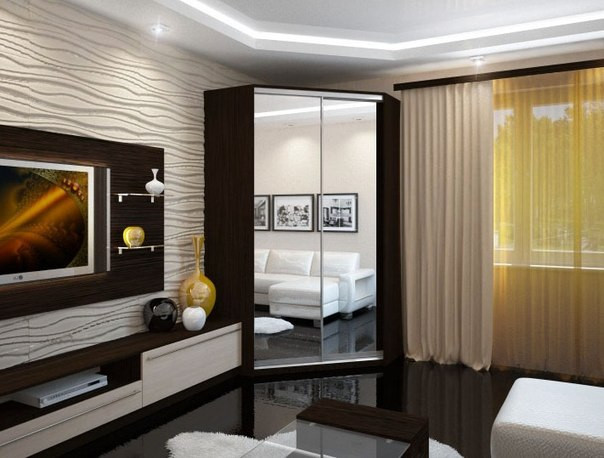 Угловой шкаф-купе Елена с зеркалами