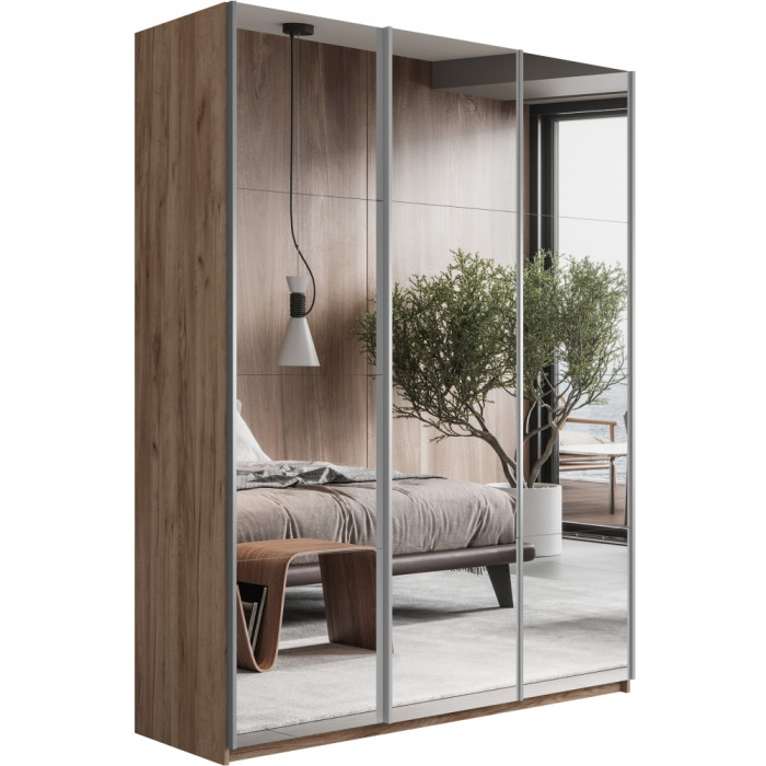 Шкаф-купе Прайм 3-х дв. с зеркалами 2100 Е1