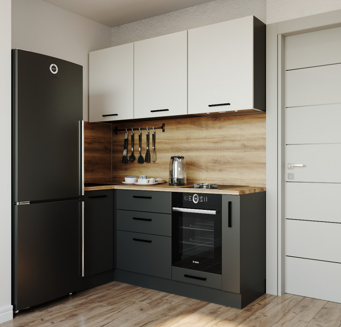 Кухонный гарнитур угловой Вегас-1800х1000 (стол. 26 мм)