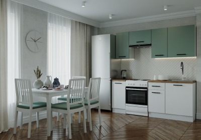 Кухонный гарнитур Муссон 2000 мм (стол. 26 мм)