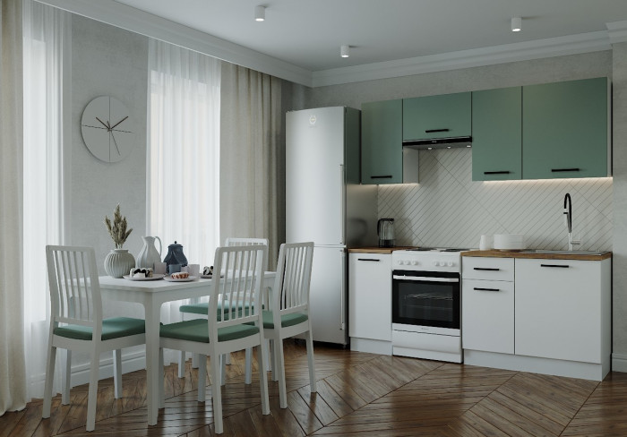 Кухонный гарнитур Муссон 2000 мм (стол. 26 мм)