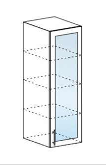 Пенал настольный 400 со стеклом Ксения