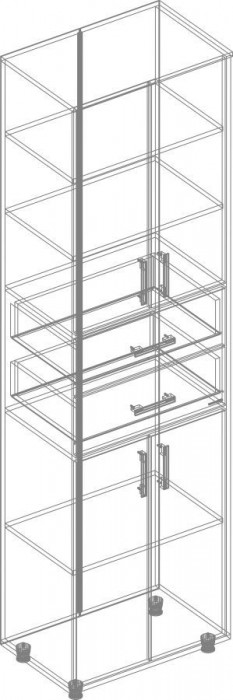 Шкаф с 2 ящиками по центру Граф