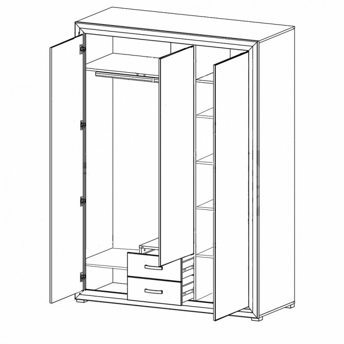Шкаф B136-SZF3D2S Malta (Мальта)