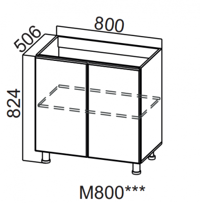 Шкаф нижний под мойку 800 Бостон