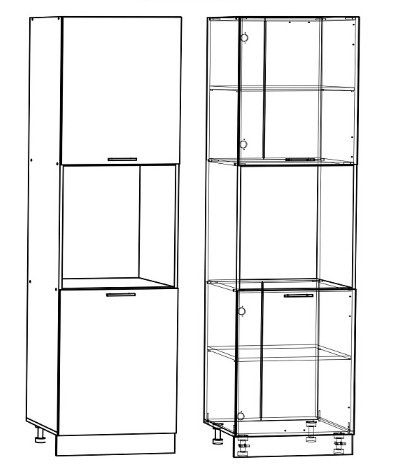 Пенал напольный 600 под духовку Ксения