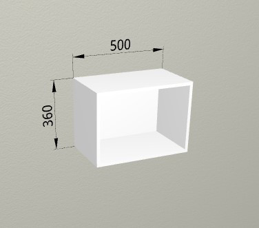 Шкаф навесной 500 горизонтальный без фасада Санвут