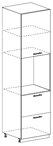 Пенал напольный 600 под духовку с 2 ящиками Ксения