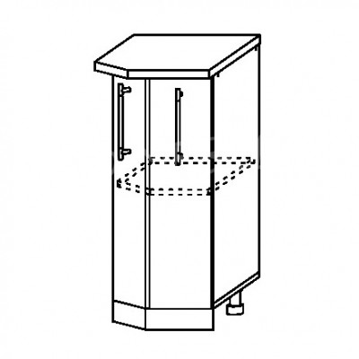 Шкаф нижний 400 торцевой угловой Империя
