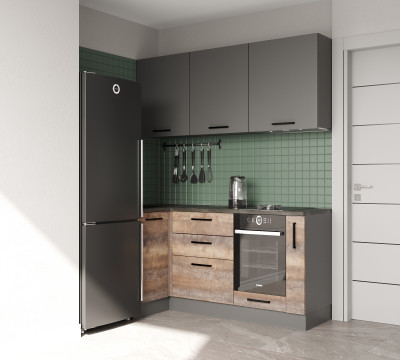 Кухонный гарнитур угловой Трасильвания-1800х1000 (стол. 26 мм)