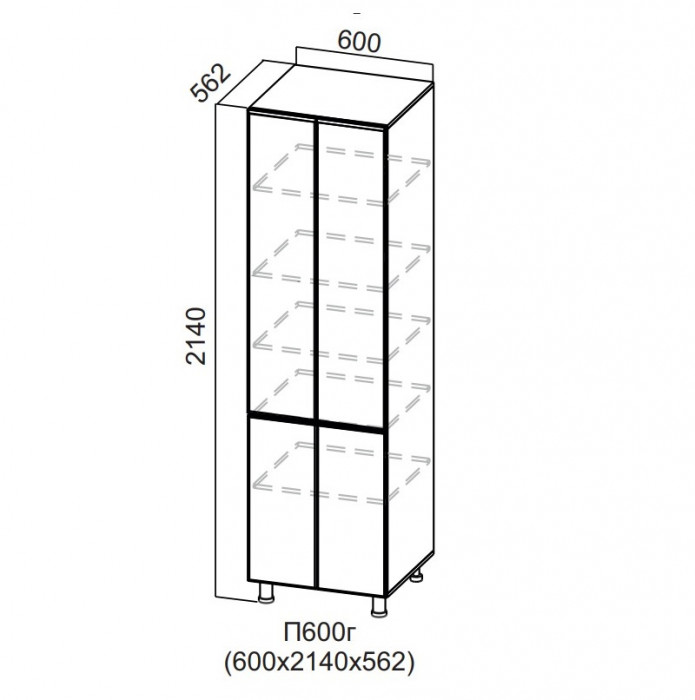Пенал 600/2140 глухой Вектор СВ