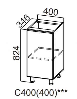 Шкаф нижний 400 (400) Бостон