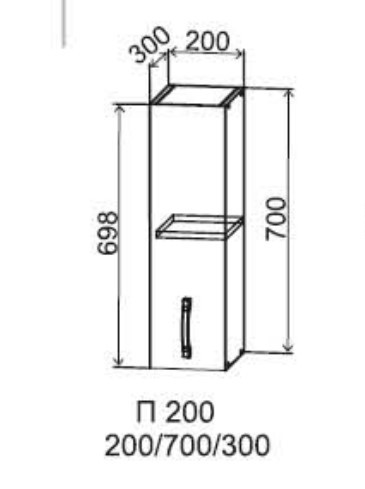 Шкаф верхний 200/700 Арка