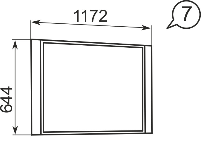 Зеркало настенное 7 Виктория Ижмебель