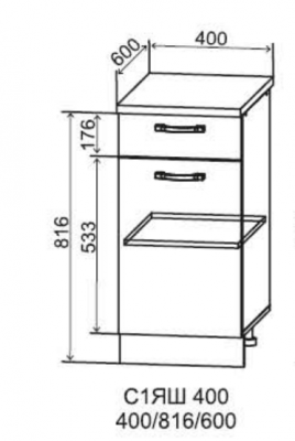 Шкаф нижний 400 1 ящик Монца