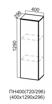 Пенал-надстройка 400/720 (296) Вельвет