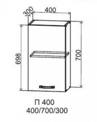 Шкаф верхний 400/700 Арка