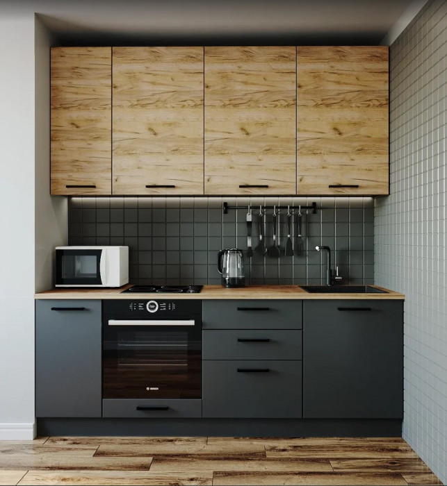 Кухонный гарнитур Дели 2200 мм (стол. 26 мм)