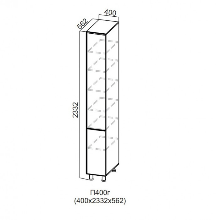 Пенал 400/2332 глухой Вектор СВ