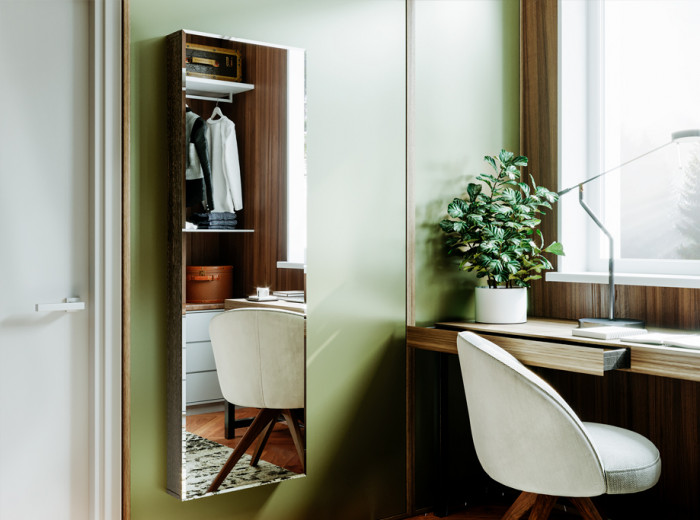 Гладильная доска-купе с зеркалом Смарт