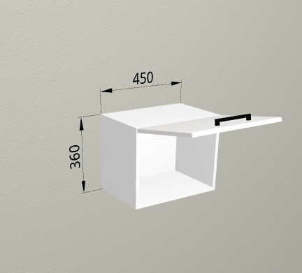 Шкаф навесной 450 горизонтальный Санвут