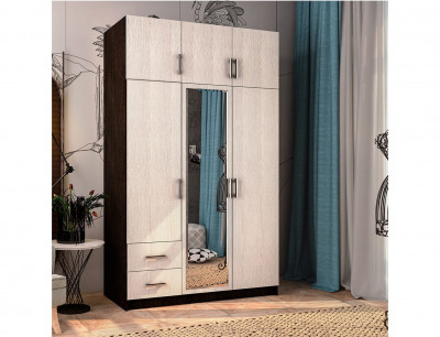 Шкаф трехстворчатый с ящиками БТС