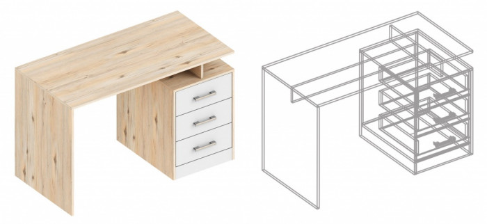 Стол письменный Милана Велес