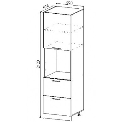 Пенал 600 с ящиками Ройс